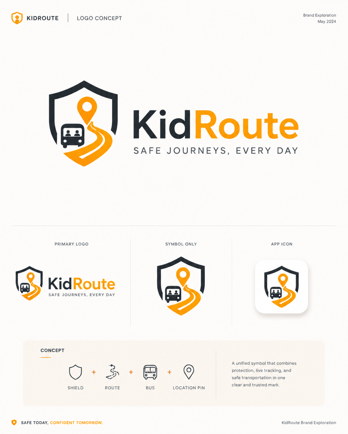 KidRoute logo concept exploration