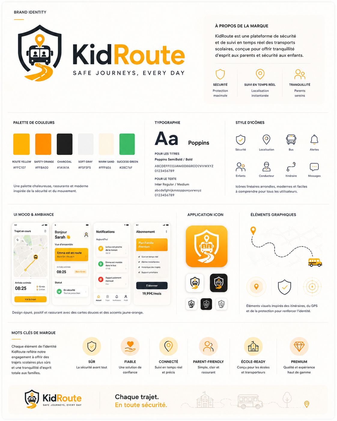 KidRoute brand board